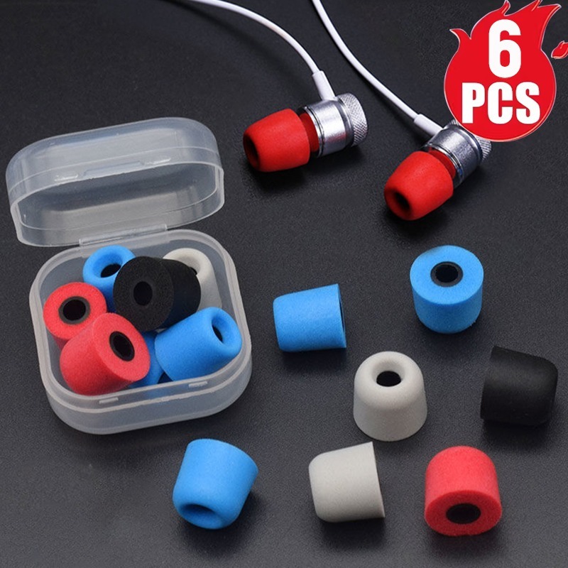 Sound Dampening Foam - 1-6Pair Soft Memory Foam Earbuds Earmuffs