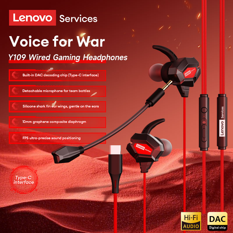 Esports Gaming Headset - Lenovo Y109 Wired Gaming Headset Shark