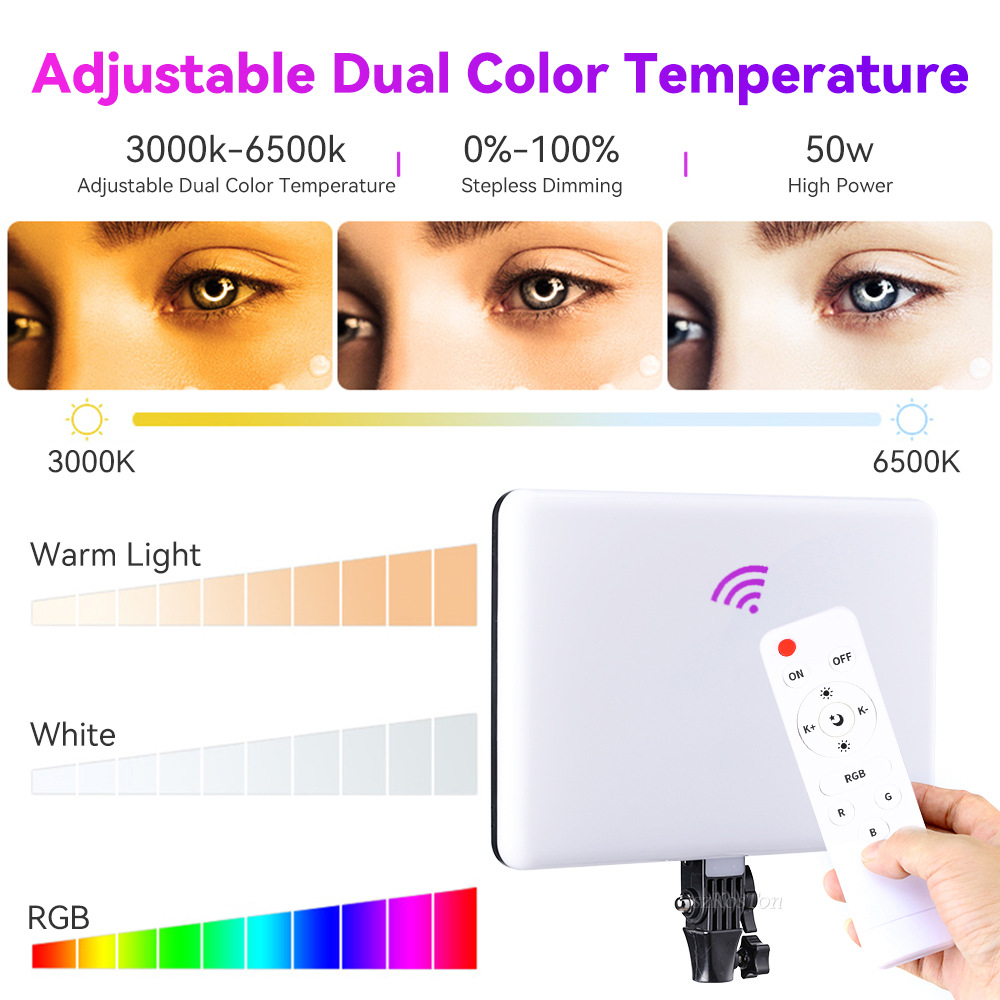 RGB 14'' LED Video Light Remot - Led Light Panel Stream 评论和价格