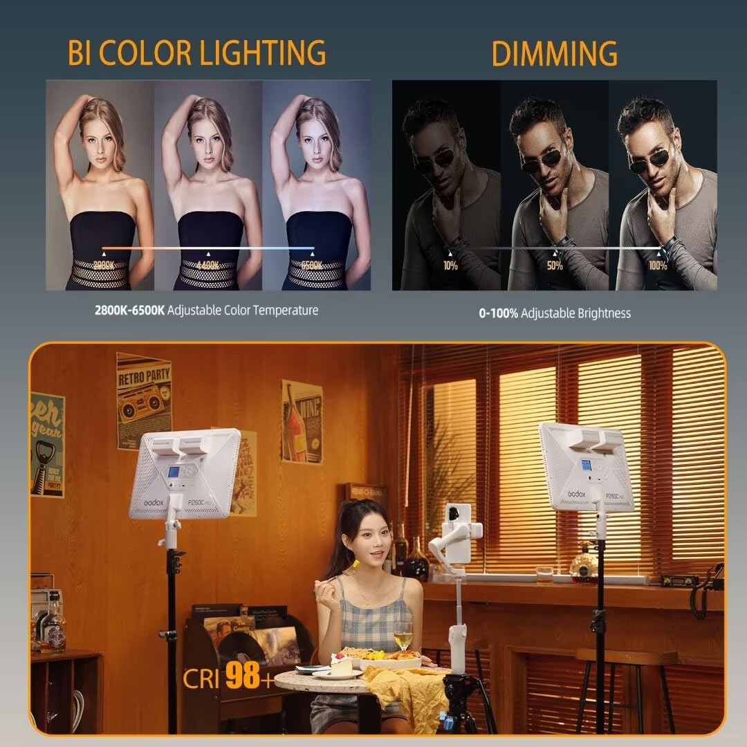 Godox P260C Pro LED Video Ligh - Led Light Panel Stream 评论和价格