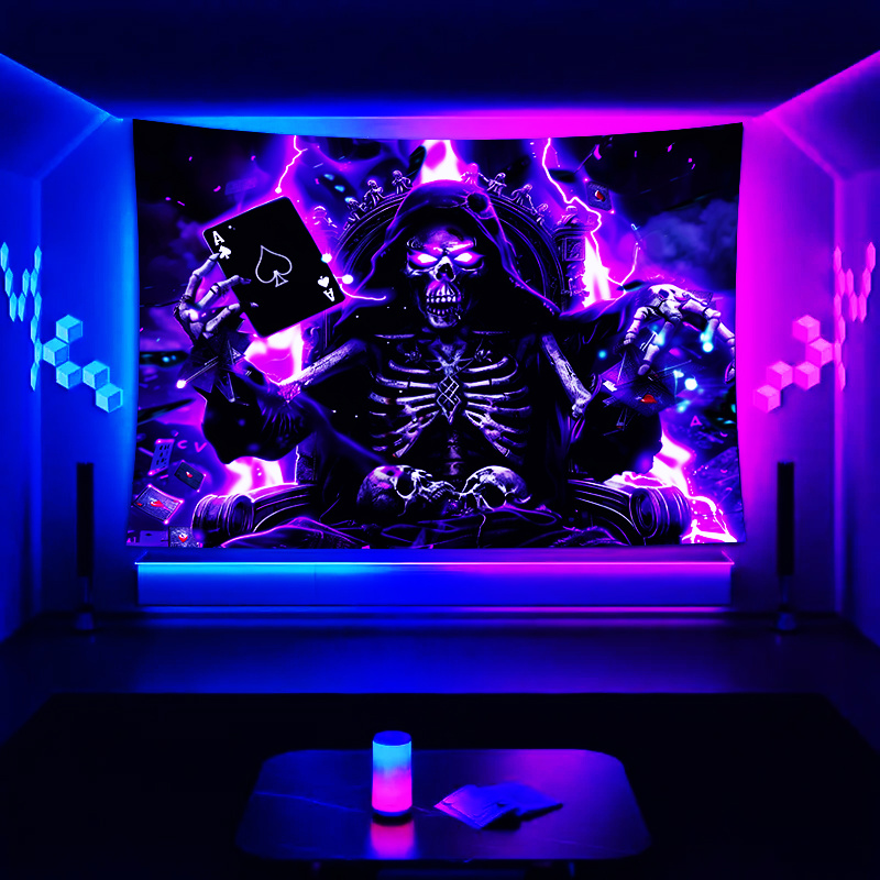VIKAMA Dark Poker King Skull T - Esports Gaming Kings 评论和价格