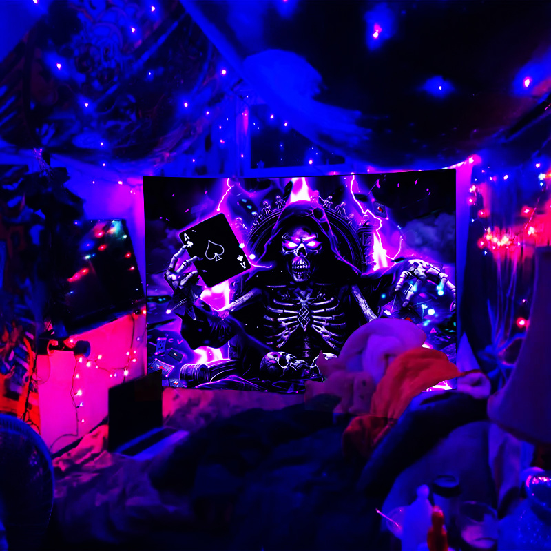 VIKAMA Dark Poker King Skull T - Esports Gaming Kings 评论和价格