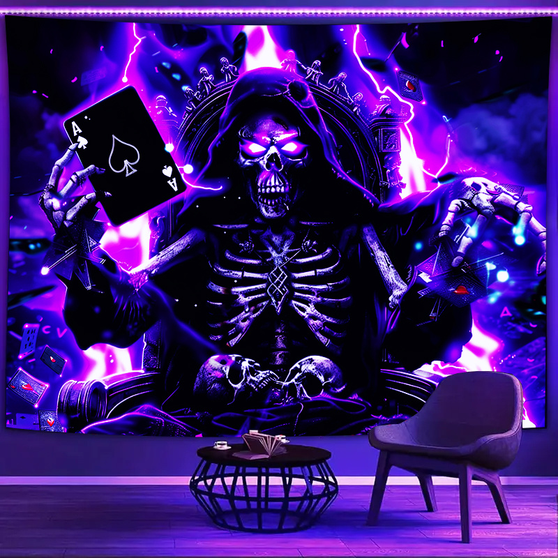 VIKAMA Dark Poker King Skull T - Esports Gaming Kings 评论和价格